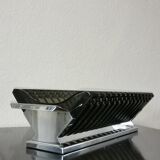 Large pocket in smoked glass and chrome steel, 1930