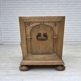 1950s, Danish 2-seater sofa, green furniture wool, oak wood.