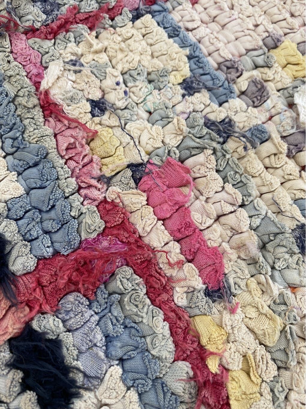 Carpet berbere boucherouite vintage 90×160 cm