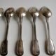 Set of 6 tablespoons silver metal