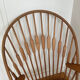 Fauteuil Windsor Peacock – bois massif – assise corde – style Wegner