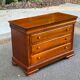 Louis Philippe wooden chest of drawers with 3 drawers
