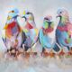 Painting of doves. Picture of doves. Doves in oil.