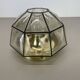 Ceiling Light "Iron Rings" made of Brass and Glass by Glashütte Limburg, Germany, 1970s
