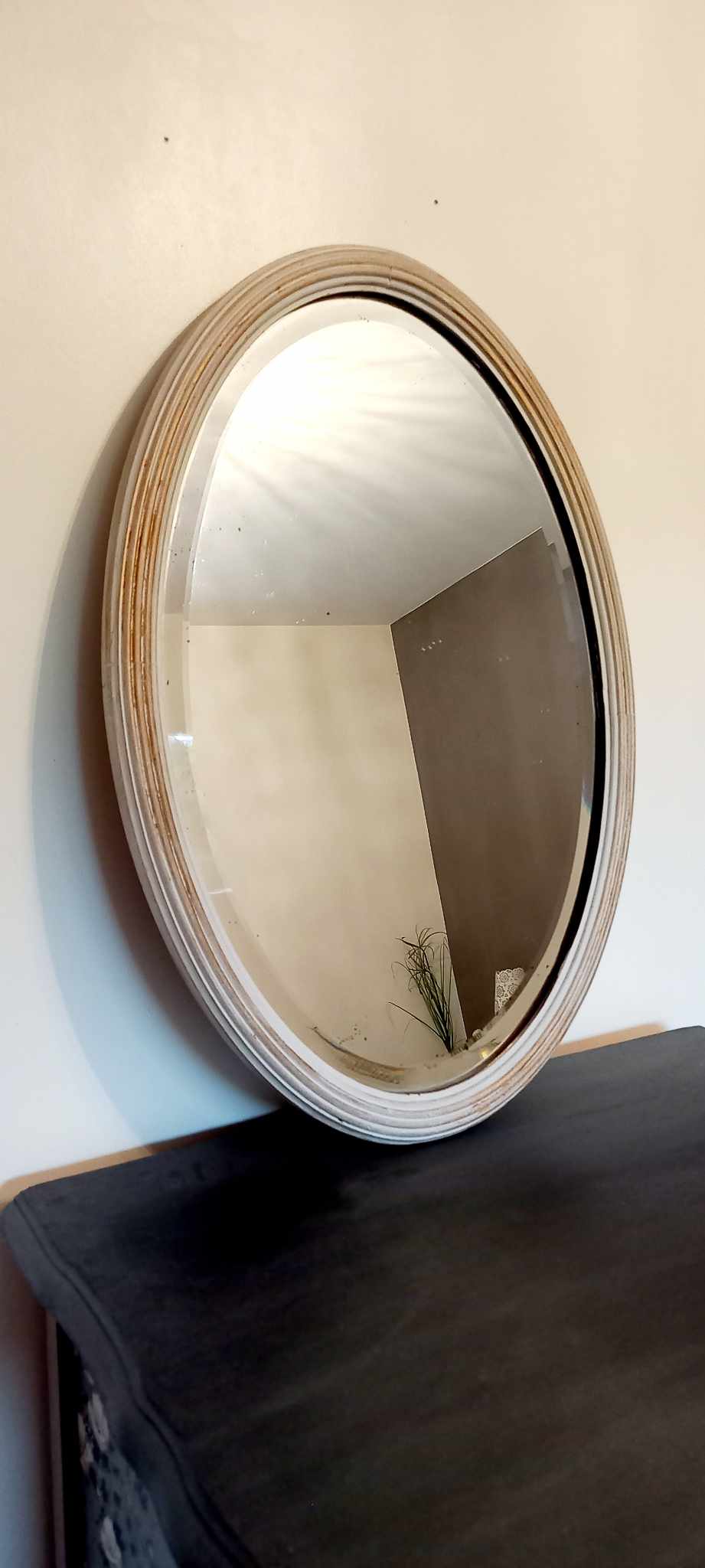 Bevelled antique dressing table mirror