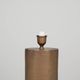 Patinated lamp in bronze and gilded steel circa 1990