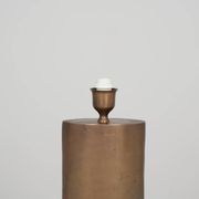 Lampe patinée en bronze et acier doré circa 1990