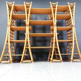 Vintage bamboo wall unit, 1970s