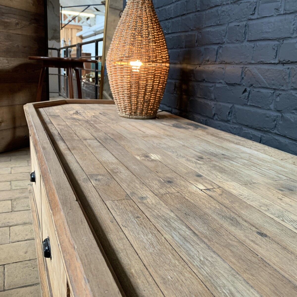 Large oak TV furniture