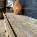 Large oak TV furniture