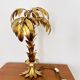 Gilded Italian Hollywood Regency Palm Tree Table Lamp by Hans Kögl