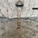 Vintage Golden Metal Stand Ashtray + Magazine Holder France