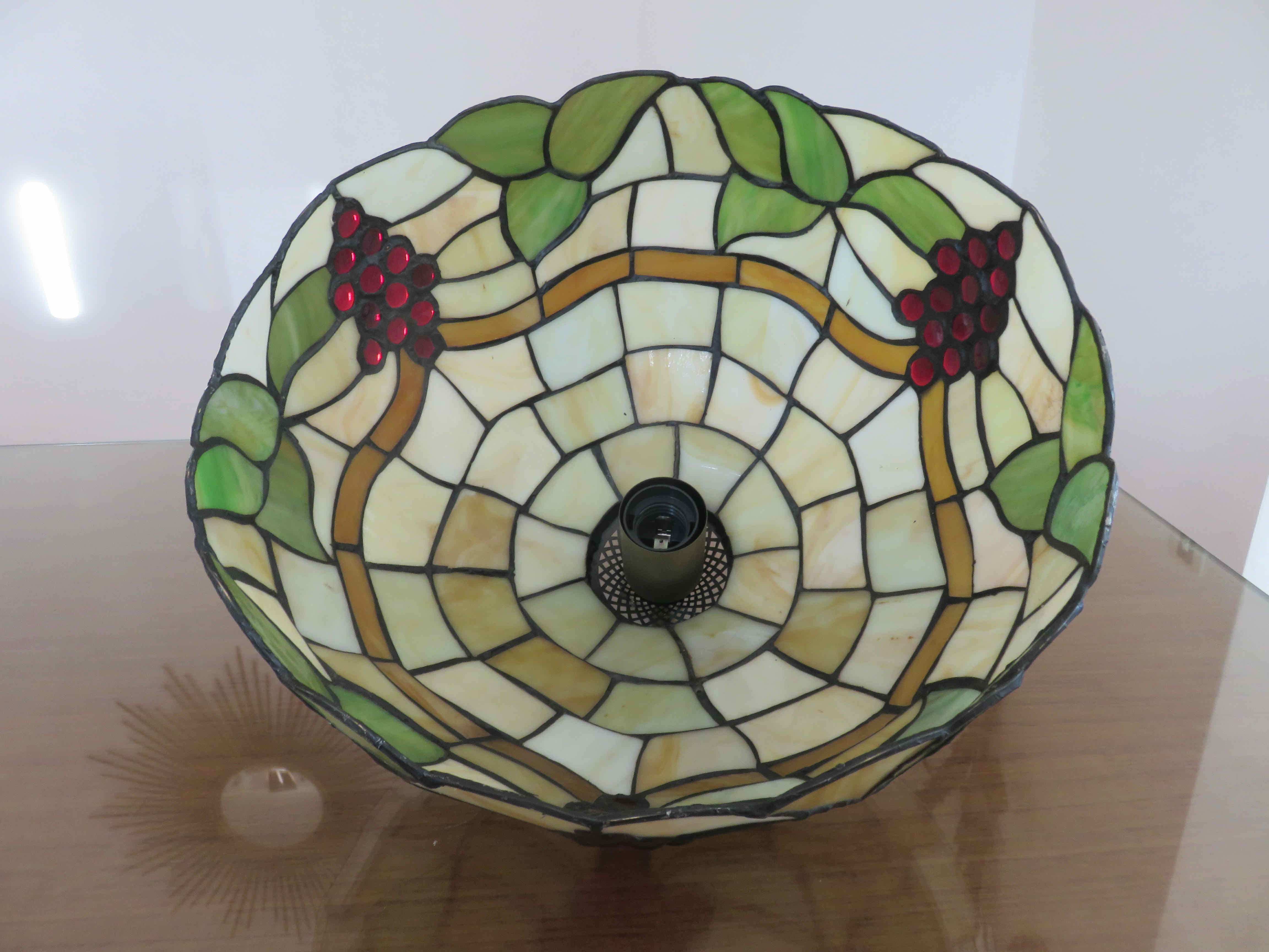 Art deco pendant lamp in glass paste 70s