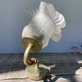 Flower wall lamp in glass paste