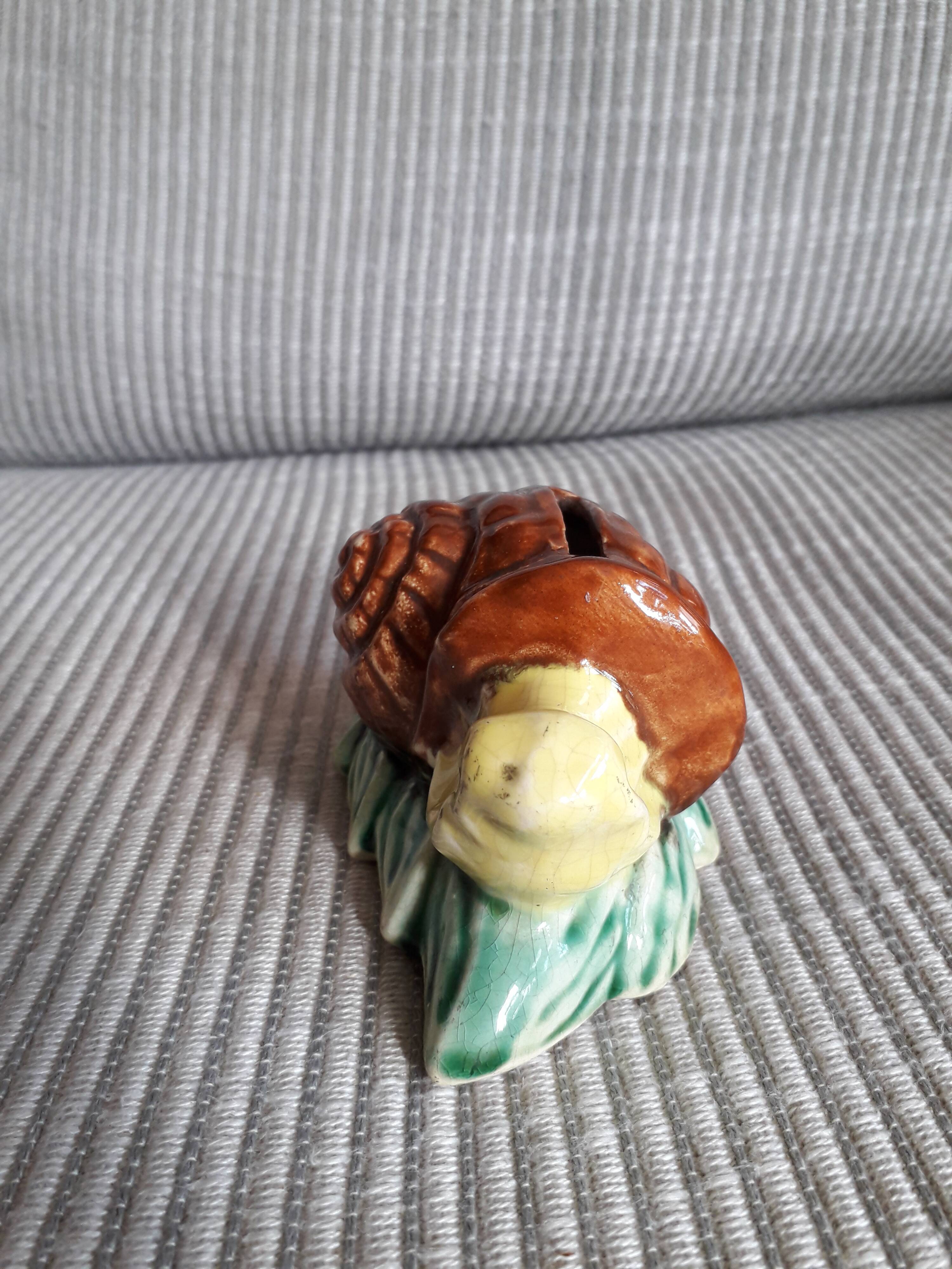 Vintage snail shaped ceramic