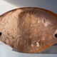 Art Deco wall lamp (1930) with rose patterns in molded pressed glass