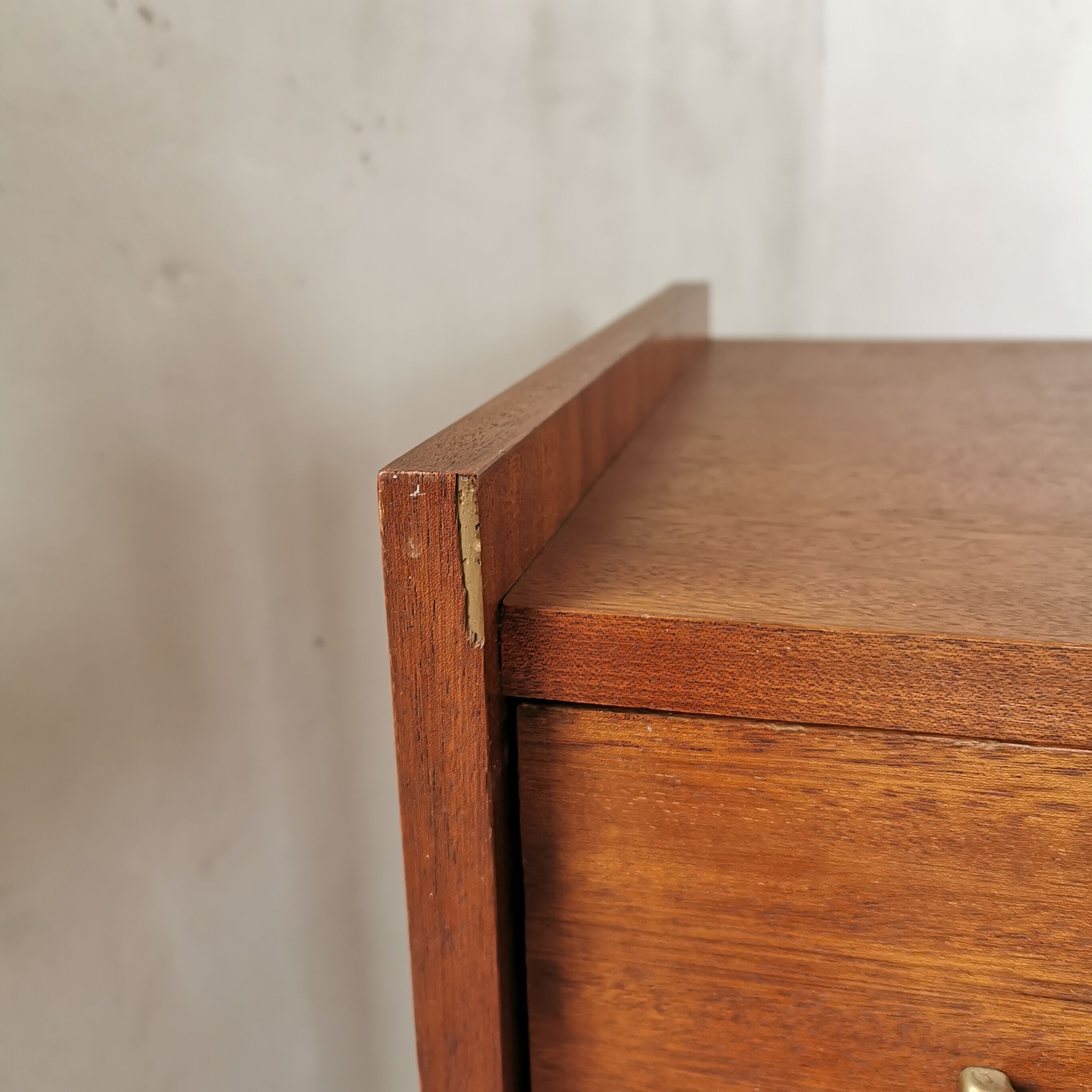 Vintage compass foot chest of drawers