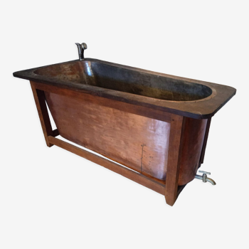 Antique copper bathtub