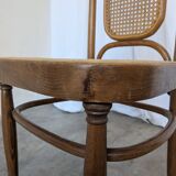 Vintage High Back Bentwood Cane Dining Chair / Thonet Style / Torn Seat