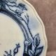 Antique English plate BWM & Co – Rose & Ivy pattern – registered 1868 – blue and black decoration.