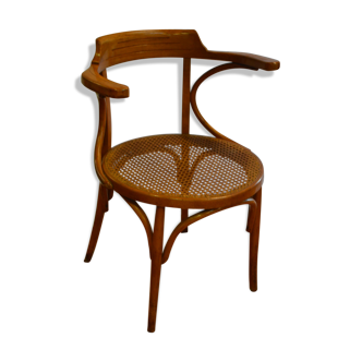 Fauteuil de bureau en bois courbé de marque Baumann