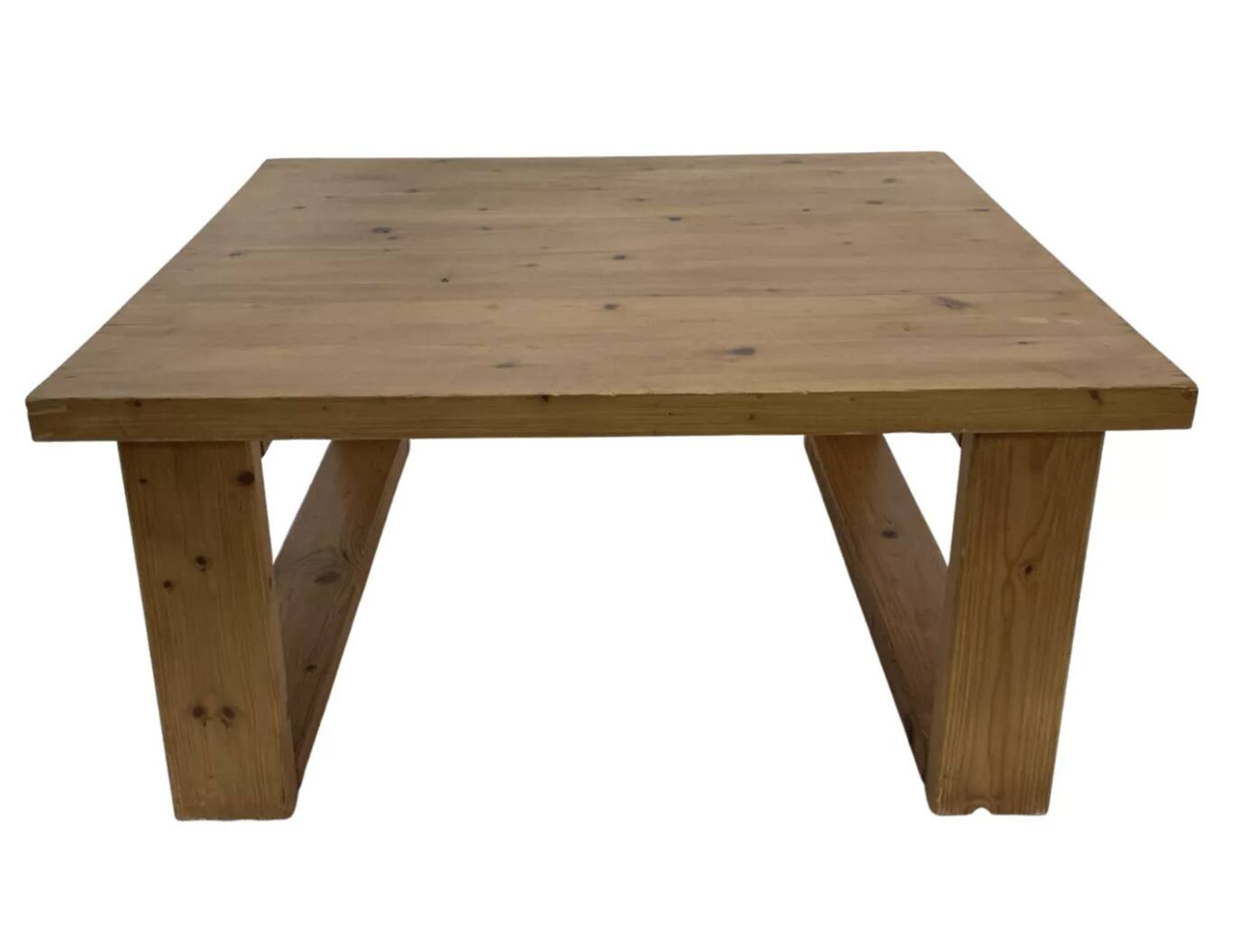 Table basse vintage en pin design minimaliste des années 1970