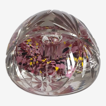 Cut crystal paperweight sulphide