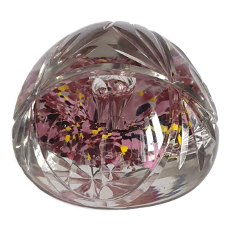 Cut crystal paperweight sulphide