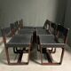 Ensemble de 6 chaises Gunther Hoffstead en cuir et palissandre pour Uniflex