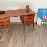 Scandinavian desk with 6 drawers from the 50s/60s