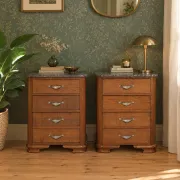 Vintage bedside table in Empire / Art Deco style