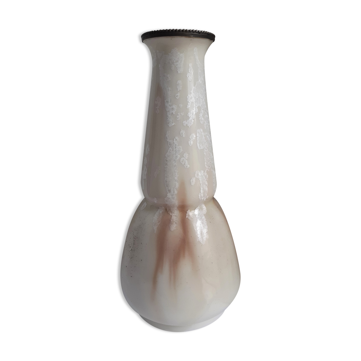 Glazed earthenware vase