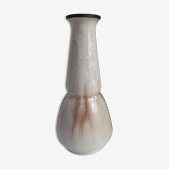 Glazed earthenware vase