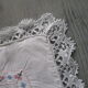Old pillowcase embroidered and monogrammed in cotton :70x70cm