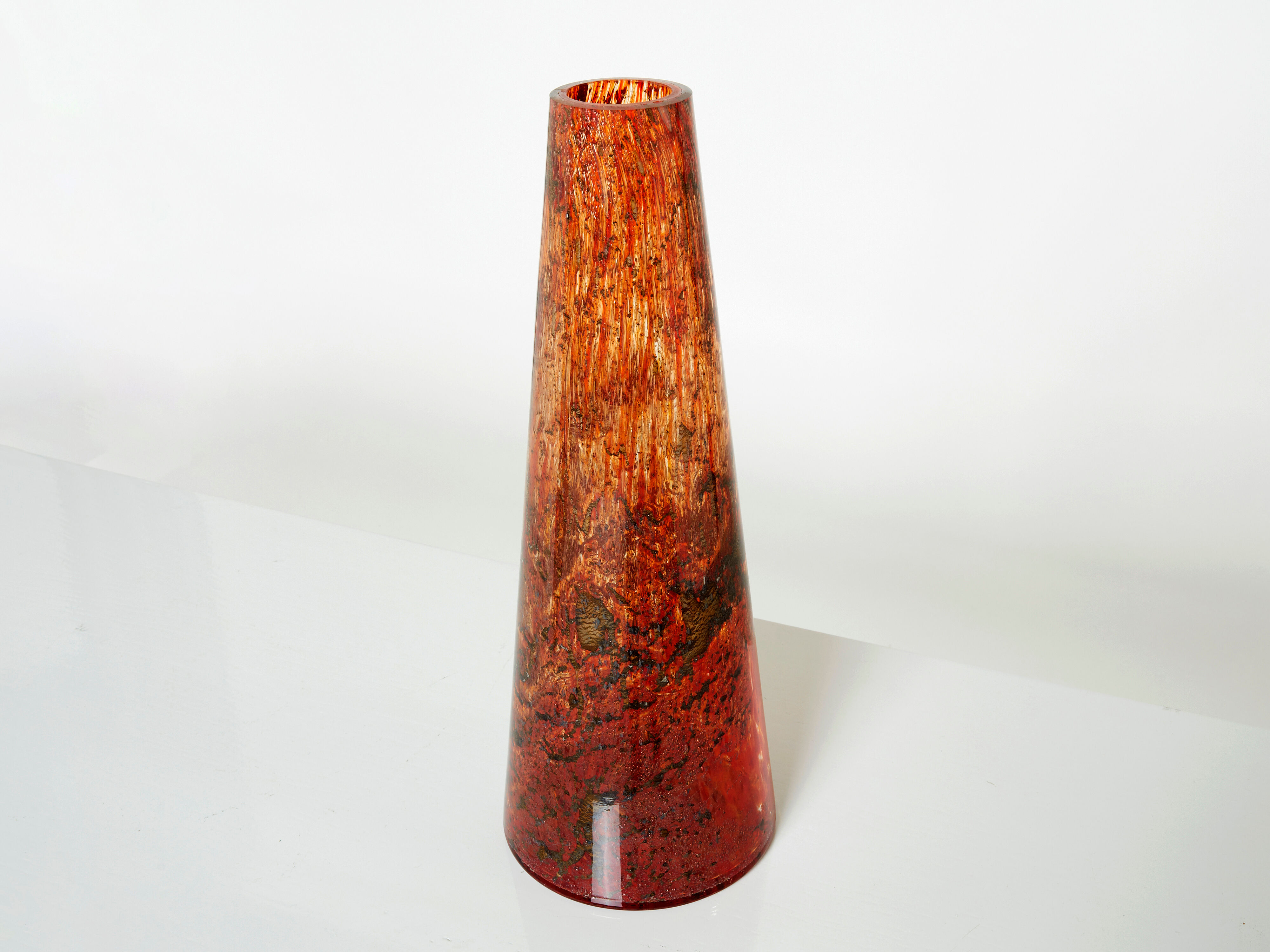 Glass vase of murano around 1970