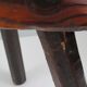 Spanish birth stool in carved wood – mid-century, brutalist spirit