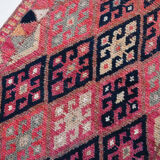 3x9 navy blue & pink turkish runner rug 79x272cm