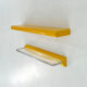 Pair of yellow wall shelves by Gedy, 1970s