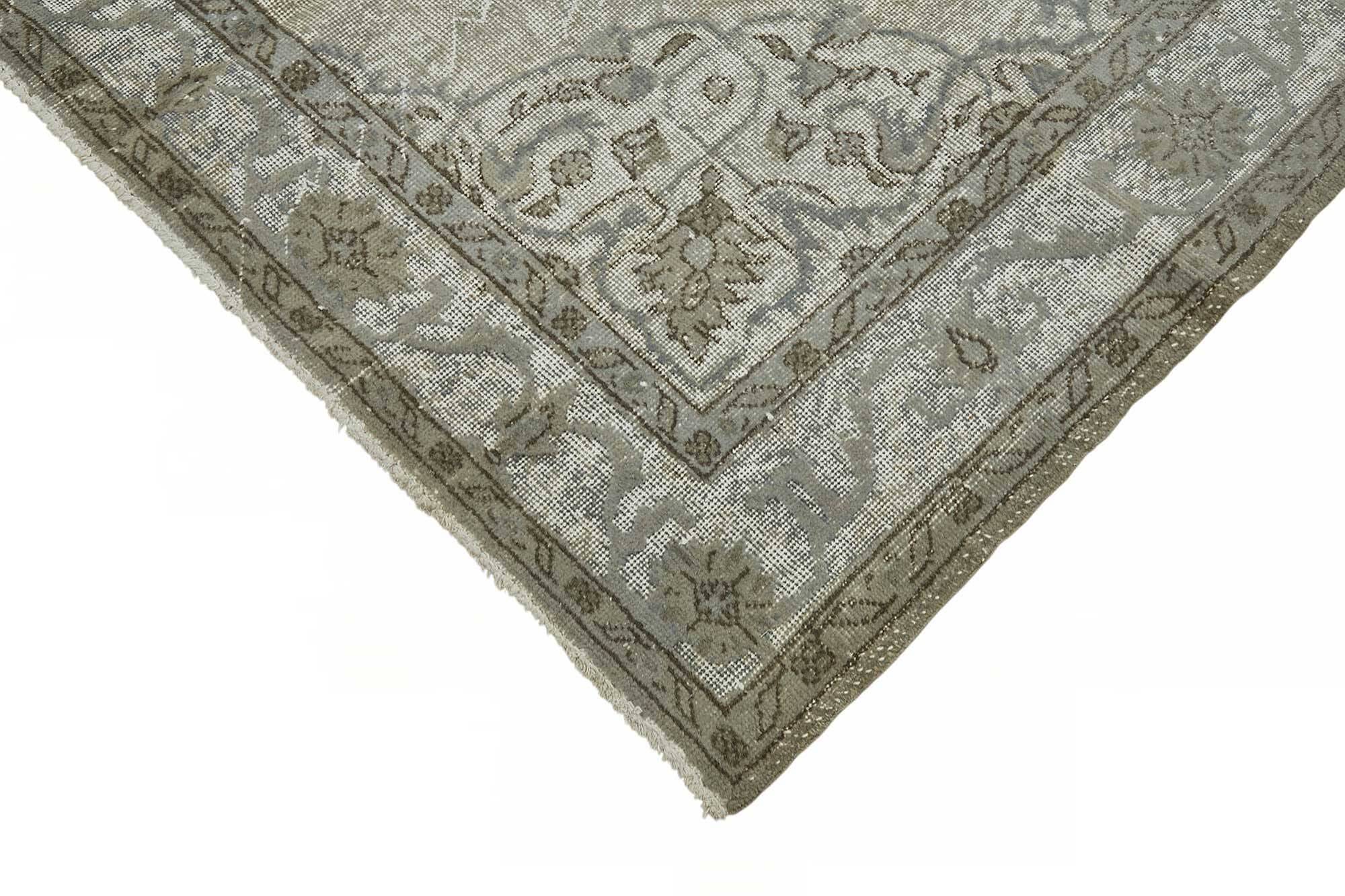 Overdyed Wool Vintage Handmade Carved Rug 173 cm x 272 cm