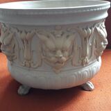 Very rare fine stoneware pot signed Sarreguemines from the end of the 19th century