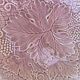 Set of 3 pink vine leaf plates Salins