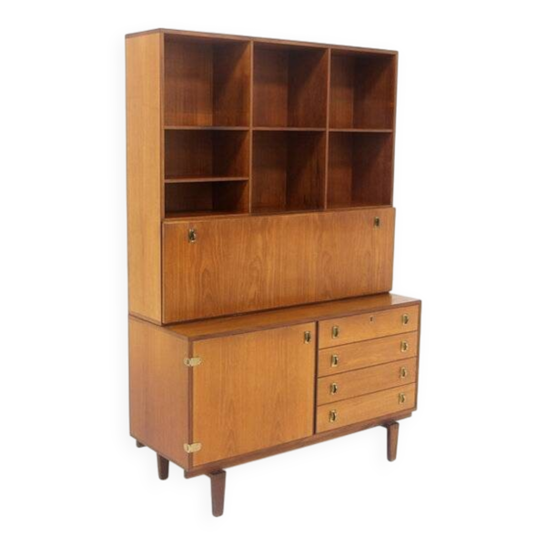 Secrétaire scandinave en teck, Peter Løvig Nielsen, Suède, 1960