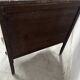 Transitional style commode with a protruding front, in marquetry wood, 20th century.