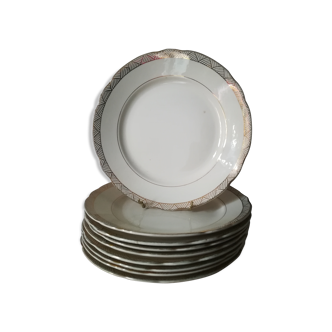9 art deco plates Villeroy and Boch