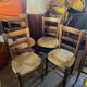 Series of 4 oak chairs mulched 50s