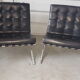 Paire de chauffeuse Barcelona de Mies Van Der Rohe, Knoll