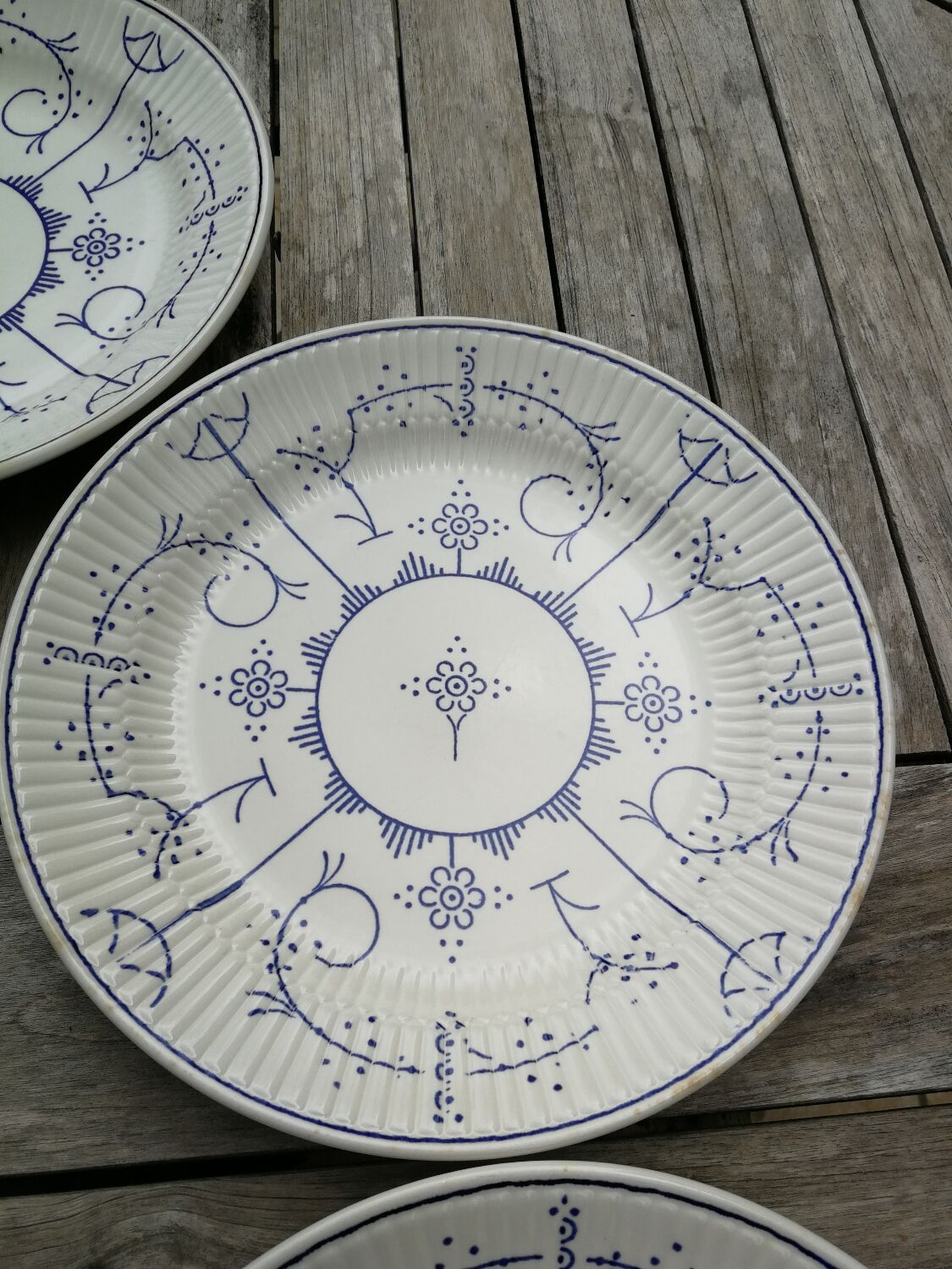 Set of 9 flat plates Copenhagen from Royal Boch