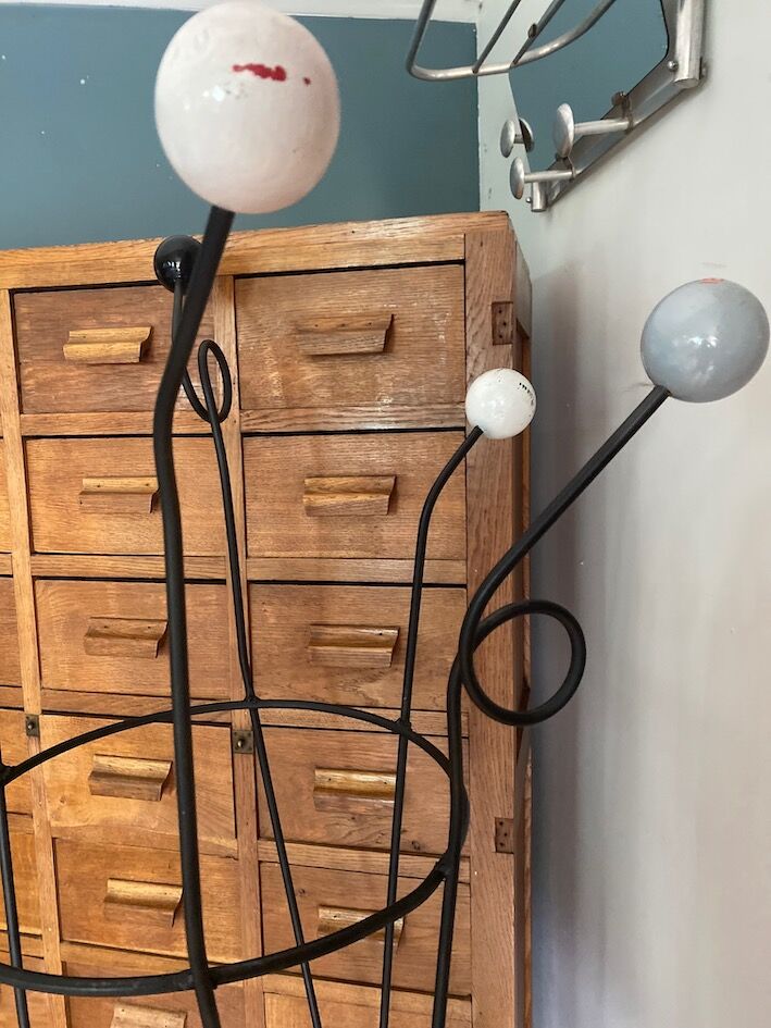 1960s ball coat rack