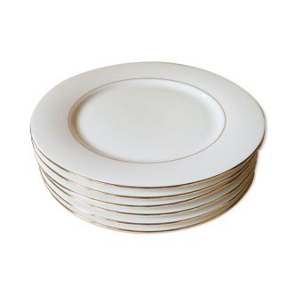 6  plates in gilded liseret porcelain