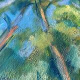 Large painting hst "baigneuses" marcelle guetta-fattal (1922-2009) fauvism